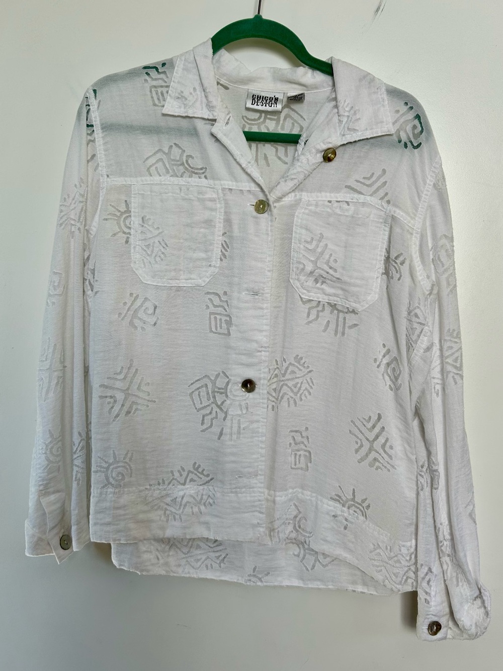 Burn out linen women’s jacket